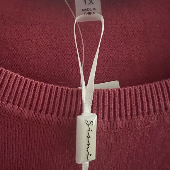 - Sioni Mauve Lace Sleeve Top NWT - Picture 4 of 6